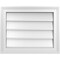 Ekena Millwork Vertical Surface Mount PVC Gable Vnt: Non-Functional, w/2"W x 1-1/2"H, Brickmould Frame, 20"W x 16"H GVPVE20X1602SN - alternate 1